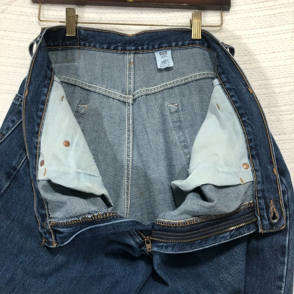 Levi's 550 Relaxed Fit Jeans Classic Blue Denim Everyday Wear Size W36‎ L32